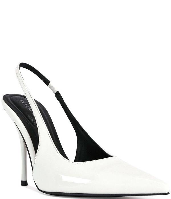 アザレア ワン レディース シューズ ヒール Azalea Wang Sylva Pointed Toe Slingback Pumps White ホワイト