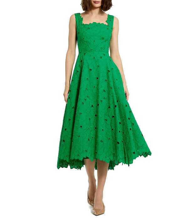 マックダガル レディース トップス 衣装 A 生産ライン 御花柄 MIDI ノースリーブ 刺しゅう 御花 Mac Duggal Embroidered Floral A-Line Sleeveless Midi Dresspringreen 緑であること