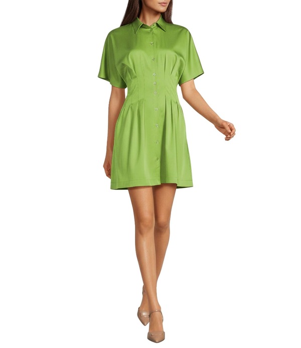 アレックスマリー レディース トップス ワンピース Alex Marie Sophia Collar Short Sleeve Lyocell Blendress Fern