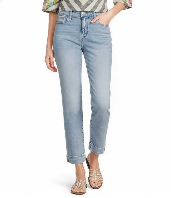 エヌワイディージェイ レディース ボトムス デニムパンツ プチ アンクル ジーンズ NYDJ Petite Size Sheri LiftuckR Technology Stretch Denim Slim Straight Ankle Jeans Keys View デニム｜ReVida 店