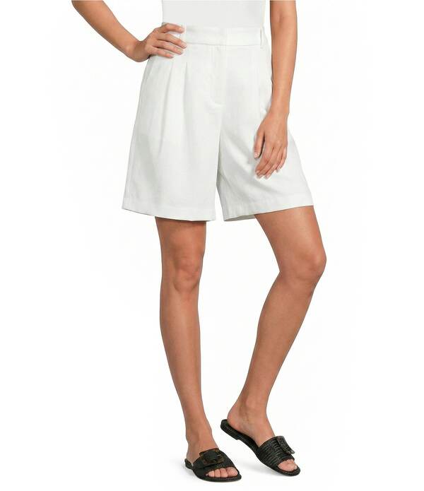 スカイズアブルー レディース ボトムス ハーフパンツ・ショーツ ショートパンツ Skies Are Blue High Rise Twill Coordinating Bermuda Shorts White ホワイト 16,086円