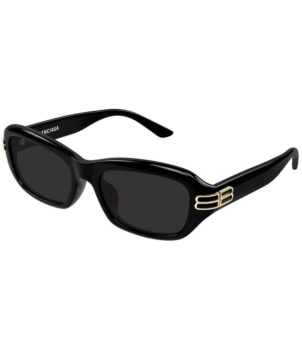 バレンシアガ レディース 付属物 サングラス・アイウェア Balenciaga Women\u0027s Casino 55粍 Rectangle Sunglasseshiny Solid Black 黒いこと