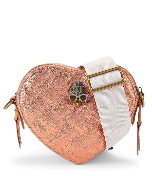 カートジェイガーロンドン レディース バッグ Kurt Geiger London Double Kensington Heart Crossbody Bag Orange オレンジ｜ReVida 店 34,320円