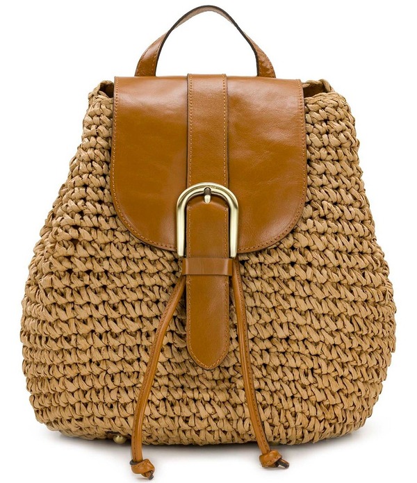 パトリシアナシュ レディース 御徒面子 うしろ側風呂敷き包み・背嚢 Patricia Nash Berenice Straw Backpack Naturalightan タン