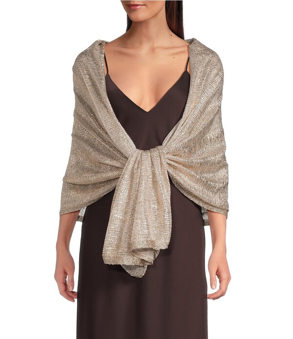 セザンヌ レディース 佩び物 消音装置・袈裟・えり巻き Cezanne Textured Accord Evening Wrap Gold ゴールド
