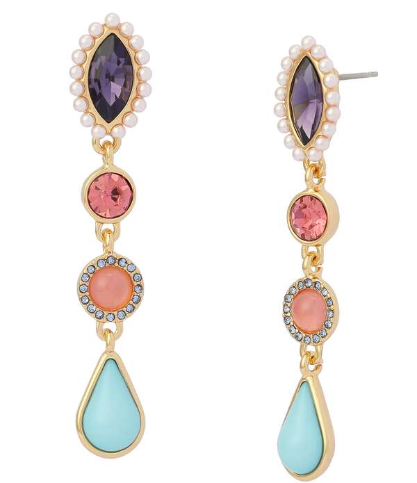カートジェイガーロンドン レディース アクセサリー ピアス・イヤリング Kurt Geiger London Gemstone Linearrings Multi マルチカラー|ReVida 店