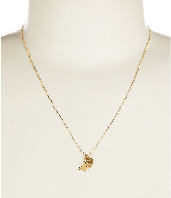 アルジェントヴィーヴォ レディース アクセサリー ネックレス・チョーカー レース Argento Vivo Butterfly Charm Short Pendant Necklace Gold ゴールド