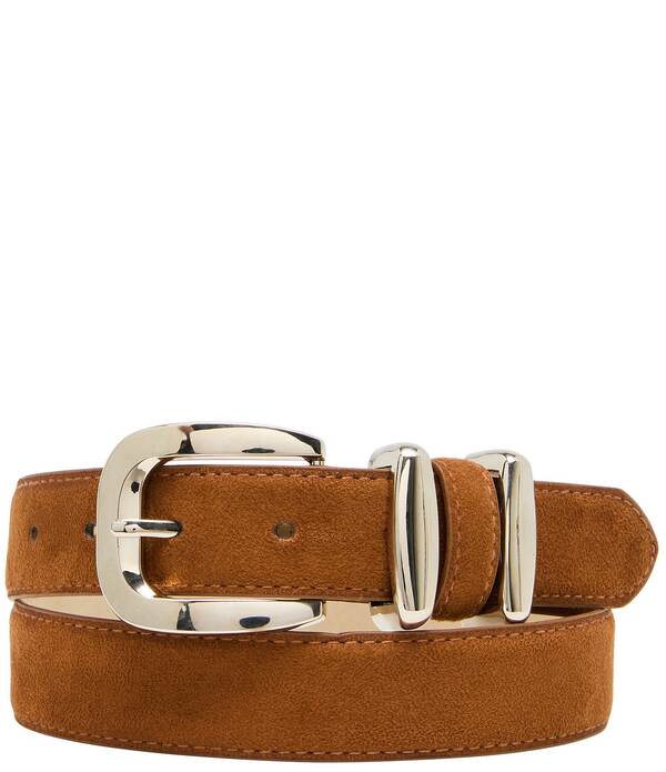 ディラーズ レディース アクセサリー ベルト レザー Dillard's Featheredge Stitch Leather Belt Cognac