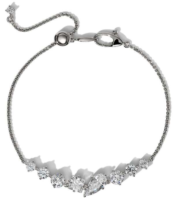 ナディール レディース アクセサリー ブレスレット・バングル・アンクレット Nadri Lucia Rhinestone Adjustable Bracelet Silver シルバー|ReVida 店