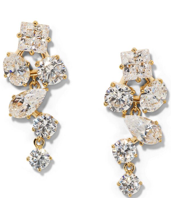 ナディール レディース アクセサリー ピアス・イヤリング Nadri Lucia Rhinestone Cluster Drop Earrings Gold ゴールド