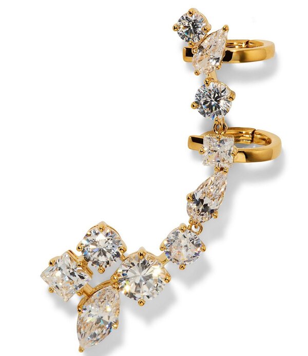 ナディール レディース アクセサリー ピアス・イヤリング Nadri Lucia Rhinestone Single Adjustablear Climber Earringold ゴールド