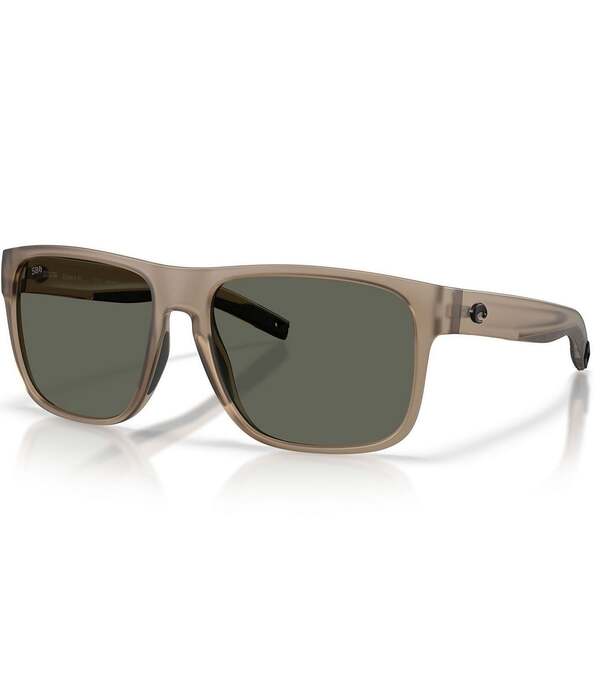 コスタ レディース 佩び物 サングラス・アイウェア Men\u0027s Costa Del Mar 6S9013 Spearo XL 59粍 Polarized Square Sunglasses Matte Brown Smoke/Gray 薄墨色
