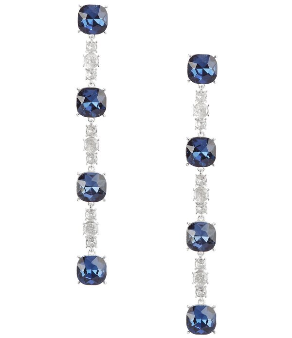 セザンヌ レディース アクセサリー ピアス・イヤリング Cezanne Montana Square & Round Stone Linearringsilver/Montana シルバー