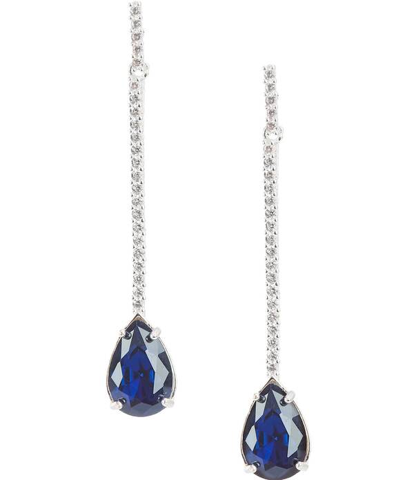 セザンヌ レディース アクセサリー ピアス・イヤリング Cezanne Crystal Pave Stick Montana Stone Teardrop Earringsilver/Montana シルバー