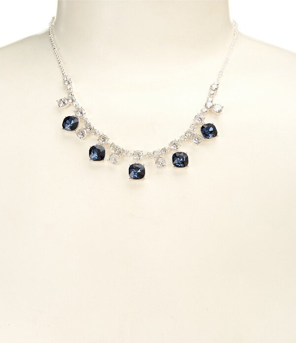 セザンヌ レディース アクセサリー ネックレス・チョーカー レース Cezanne Crystal Round Frontal Montana Stone Drop Collar Necklace Silver/Montana シルバー 18,446円