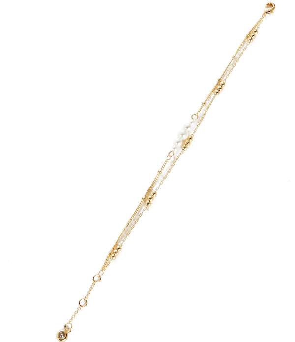 アンナ&アヴァ レディース アクセサリー ブレスレット・バングル・アンクレット Anna & Ava Waterproof Delicate Line Bracelet with Pearls Pearl/Gold パール