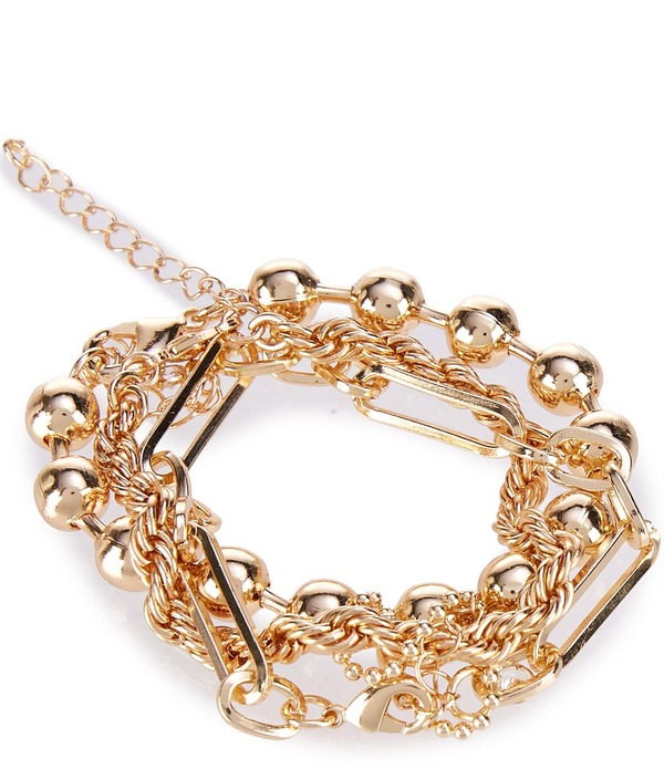 アンナ&アヴァ レディース アクセサリー ブレスレット・バングル・アンクレット Anna & Ava Delicate Link Line Bracelet Set Gold ゴールド｜ReVida 店 10,636円