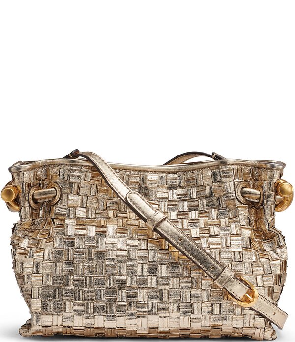 ダナキャラン レディース バッグ トール Donna Karan Cashmere Metallic Woven Crossbody Bagold ゴールド｜ReVida 店