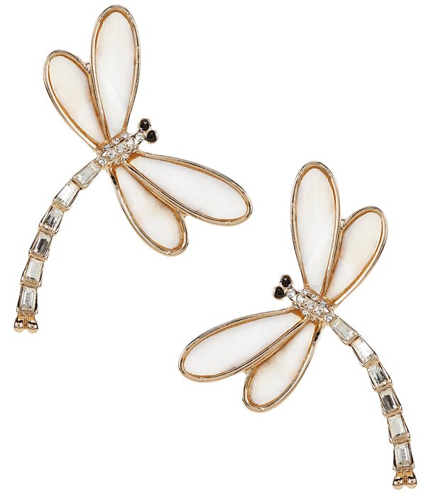 アンナ&アヴァ レディース アクセサリー ピアス・イヤリング Anna & Ava Dragonfly Drop Earrings White ホワイト