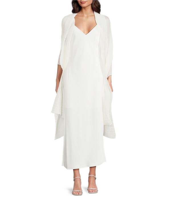 セザンヌ レディース 佩び物 消音装置・袈裟・えり巻き 筋目 Cezanne Pleated Scarf Wrap White 白いこと