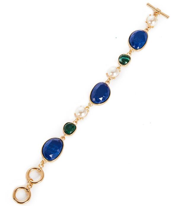 ディラーズ レディース アクセサリー ブレスレット・バングル・アンクレット Dillard's Amalfi Gems & Pearls Link Line Bracelet Multi/Gold ゴールド