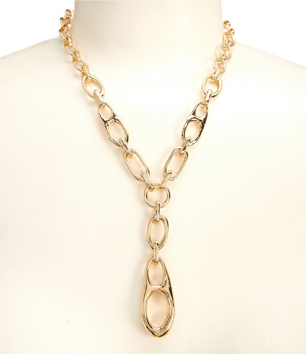 ディラーズ レディース アクセサリー ネックレス・チョーカー レース Dillard's Modern Mariner Chain Link Y-Necklace Gold ゴールド