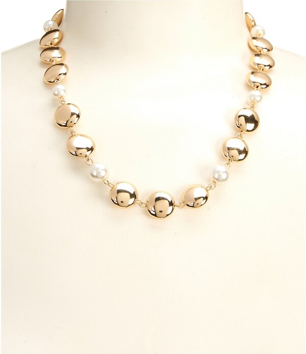 ディラーズ レディース アクセサリー ネックレス・チョーカー レース Dillard's Coins and Pearls Collar Necklace Pearl/Gold パール