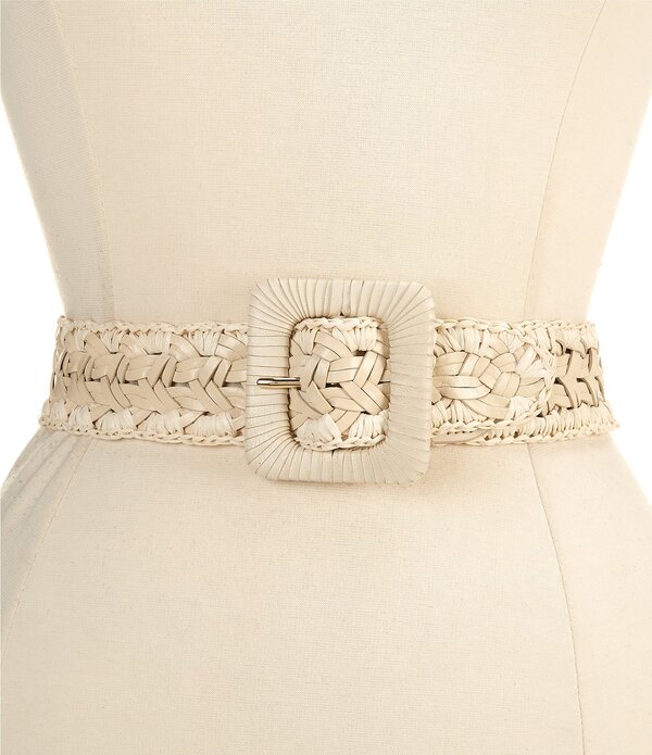 サムエデルマン レディース アクセサリー ベルト レザー Sam Edelman 1.75 Braided Leather Belt Bone｜ReVida 店 24,272円