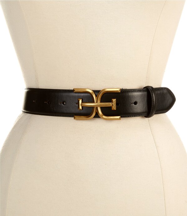 サムエデルマン レディース アクセサリー ベルト レザー ロゴ Sam Edelman 1.5 EE Leather Logo Belt Black ブラック｜ReVida 店