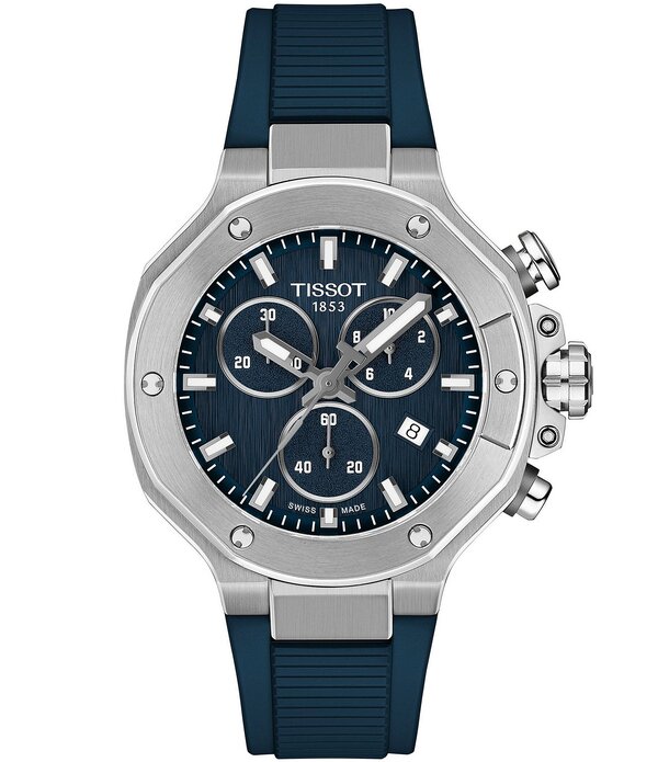 ティソット レディース 付属品 ウオッチ Tissot Unisex T-Race Sport Collection Quartz Chronograph Silicone Strap Watch Blue/Blue 青み