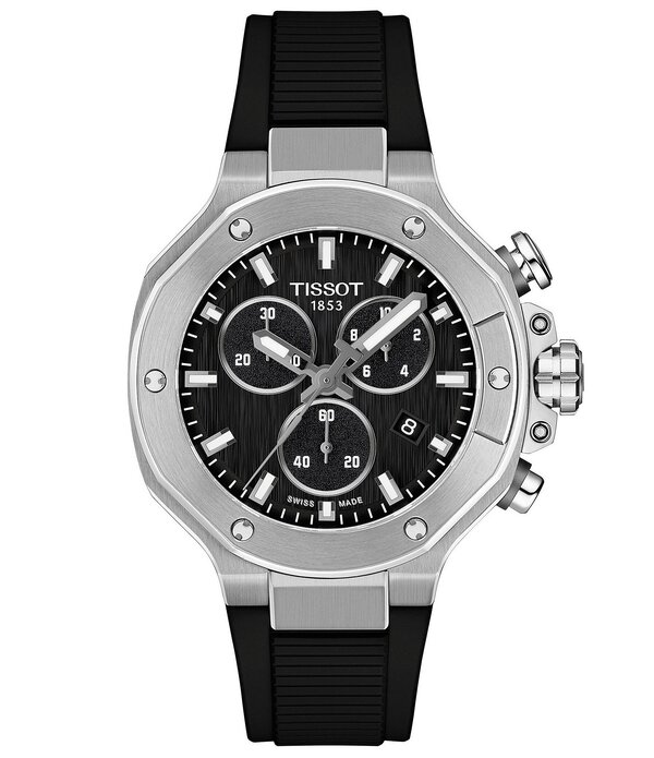 ティソット レディース 付属品 ウオッチ Tissot Unisex T-Race Sport Collection Quartz Chronograph Silicone Strap Watch Black/Black 黒いこと