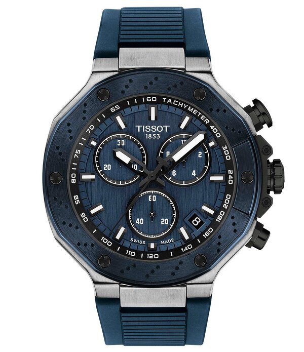 ティソット レディース 付属品 ウオッチ Tissot Men\u0027s T-Race Sport Collection Quartz Chronograph Silicone Strap Watch Blue/Blue 青み
