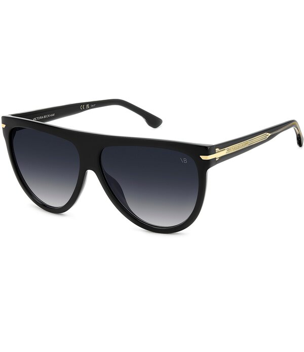 ヴィクトリア ベッカム レディース 佩び物 サングラス・アイウェア Victoria Beckham Women\u0027s 1004S 60粍 Shield Sunglasses Black Crystal/Dark Blue 黒いこと