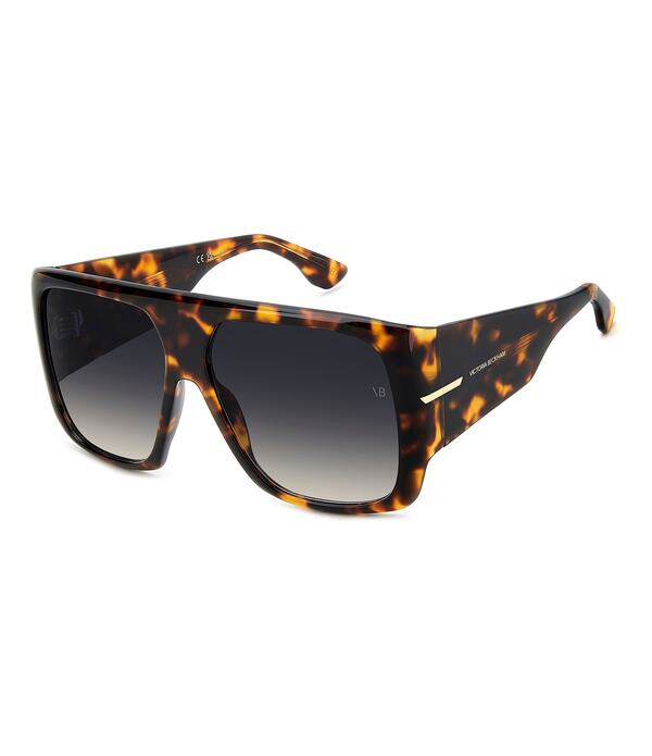 ヴィクトリア ベッカム レディース 付属物 サングラス・アイウェア Victoria Beckham Women\u0027s 7007S 60粍 Square Gradient Sunglasses Brown Havana/Dark Blue 青碧