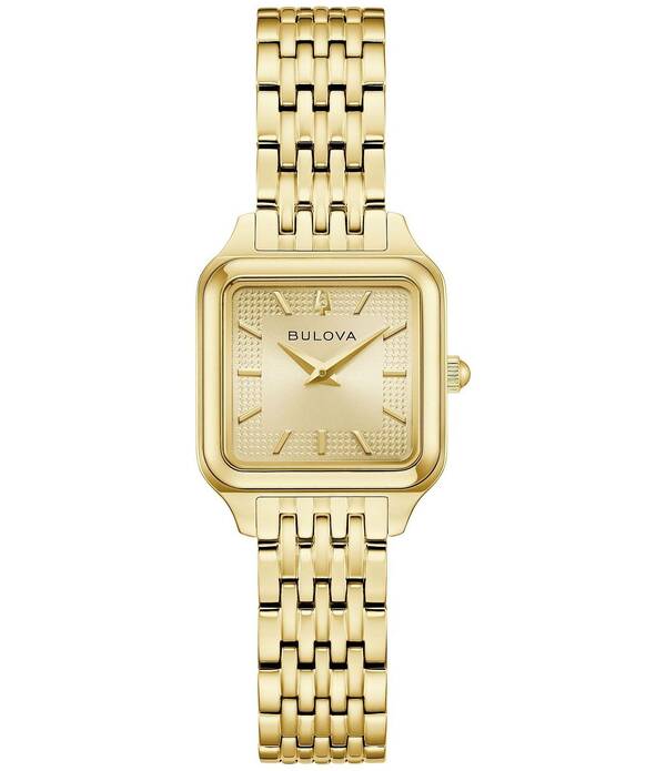 ブロバ レディース アクセサリー 腕時計 Tシャツ Bulova Women'sutton Two Hand Gold Tone Stainlessteel Bracelet Watch Gold ゴールド|ReVida 店
