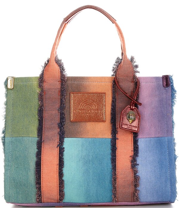 カートジェイガーロンドン レディース バッグ Kurt Geiger London Southbank Frayed Rainbow Tote Bag Rainbow Multi マルチカラー｜ReVida 店