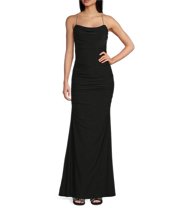 ミッドナイト ドール レディース トップス ワンピース Midnight Doll Rhinestone Strap Scoop Neck Dress Black ブラック 27,594円