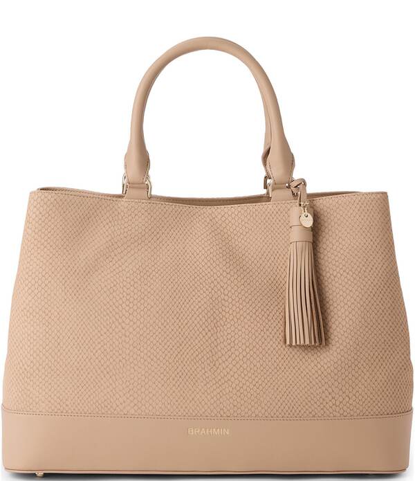 ブランミン レディース 御徒面子 なめし革 BRAHMIN Denise Leather anduese Duffel Bag Tan タン