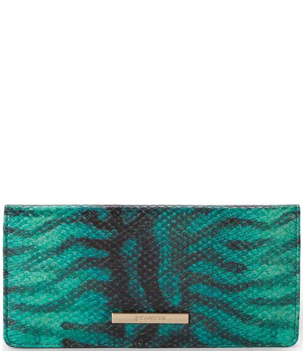 ブランミン レディース 付属品 紙入れ BRAHMIN Blue Mariner Collection Snakembossed Ady Wallet Blue Mariner 青み