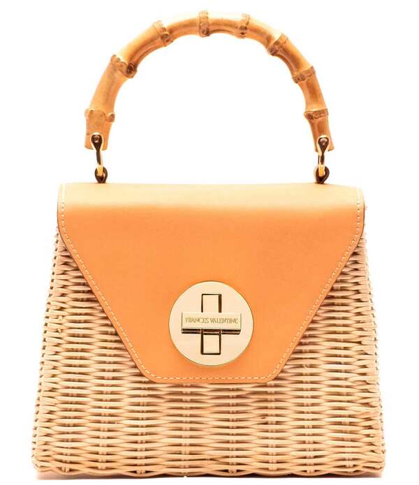 フランセスバレンタイン レディース バッグ ミニ FRANCES VALENTINE Mini Midge Wicker Basket Satchel Bag Toast/Natural 59,880円