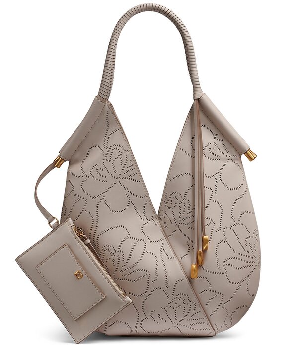 ダナキャラン レディース バッグ フラワー柄 ミニ フラワー Donna Karan Baldwin Perforated Floral Mini Shoulder Bag Sand サンド｜ReVida 店