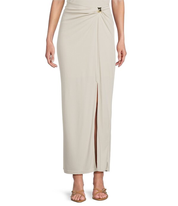 ゲス レディース ボトムスカート リブ ミディ ニット Guess Brigitte Ribbed Knit Coordinating Midi Skirt Beige ベージュ