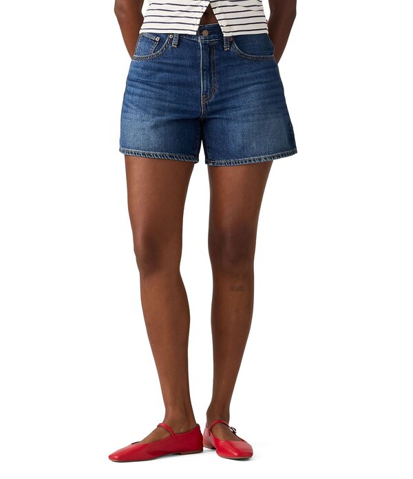 リーバイス レディース ボトムス ハーフパンツ・ショーツ ショートパンツ デニム Levi'sR Cinched Mid-Thigh Denim Shorts Kiss Goodbye デニム|ReVida 店