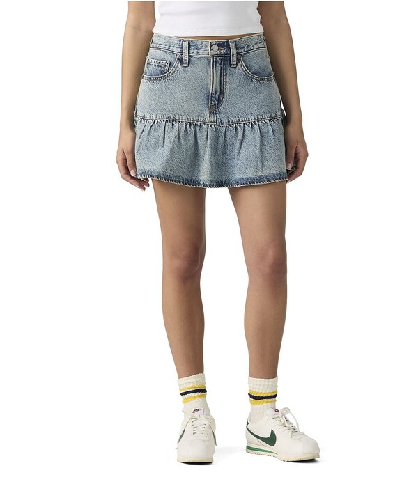 リーバイス レディース ボトムスカート フリル ミニ デニム Levi'sRuffledenimini Skirtodays Trip デニム|ReVida 店