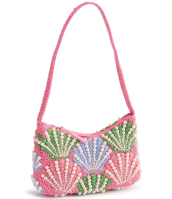 ベラブラッドリー レディース バッグ ミニ Vera Bradley Mini Roxbury Crescent Beaded Cottage Shellshoulder Bag Cottage Shells 29,120円