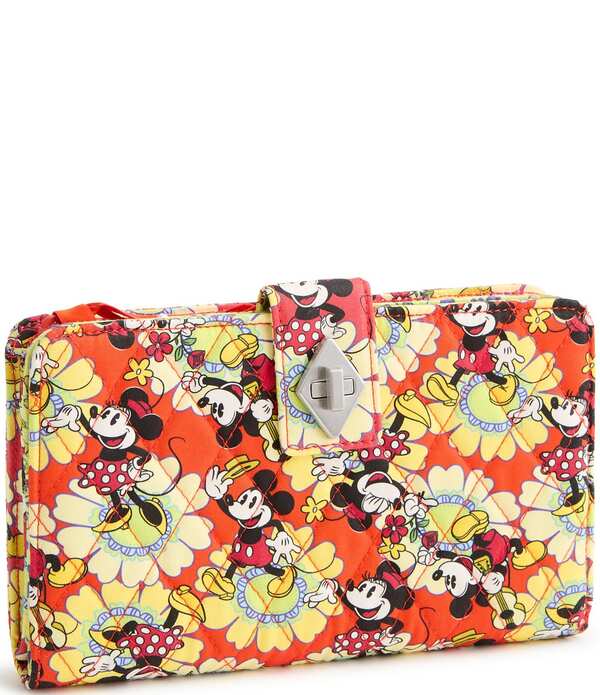 ベラブラッドリー レディース アクセサリー 財布 Vera Bradley Mickey & Minnie Petal Multi Collection Turnlock Wallet Mickey Minnie Petal Floral マルチカラー｜ReVida 店