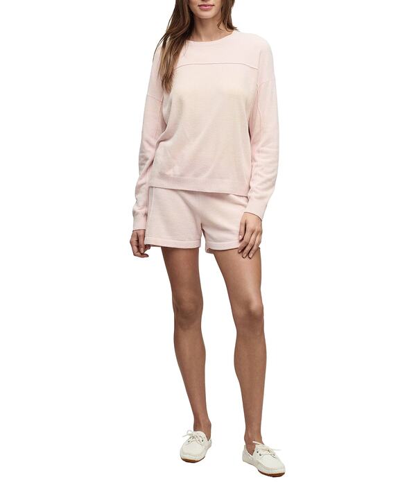 ベアフットドリームス レディース アンダーウェア ナイトウェア ニット Barefoot Dreams CozyChic Ultra LiteR Knit Seamed Pullover and Short Lounge Set Pink Sand ピンク