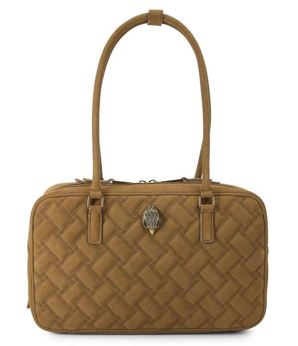 カートジェイガーロンドン レディース バッグ スエード Kurt Geiger London Large Kensington Duffle Suede Shoulder Bag Tan タン
