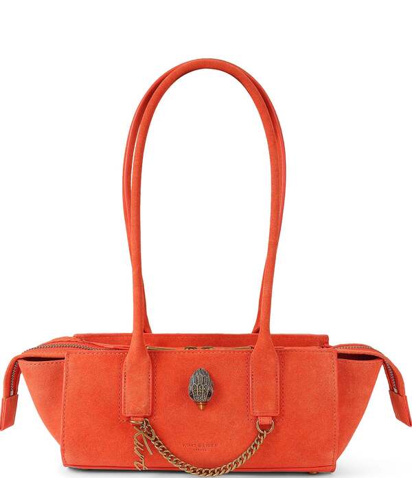 カートジェイガーロンドン レディース バッグ スエード Kurt Geiger London Sloaneast West Suede Shoulder Bag Orange オレンジ｜ReVida 店
