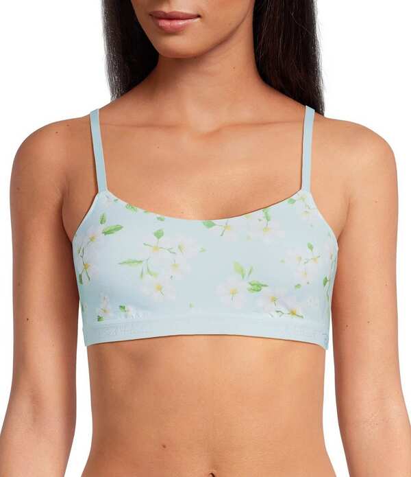 臥榻上端 レディース アンダー御召しもの ブラ 刷り上げる 編み物 プルオーバー Bedhead Pajamastretch Jersey Knit Magnolia Breeze Print Bralette Magnolia Breeze
